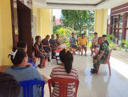 Koramil Pineleng Lakukan Problem Solving di  Posko Pengungsian