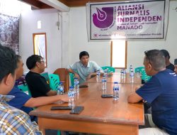 Bangun Silaturahmi dengan Insan Pers, Ketua Media Center Nasional Ahmadiyah Sambangi Sekretariat AJI Manado